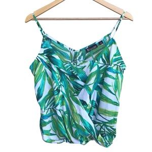 7th Avenue Design Studio New York & Company Tropical Sleeveless Blouse Size M